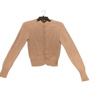 Lord & Taylor Women's 100% Cashmere Cardigan Sweater In Camel